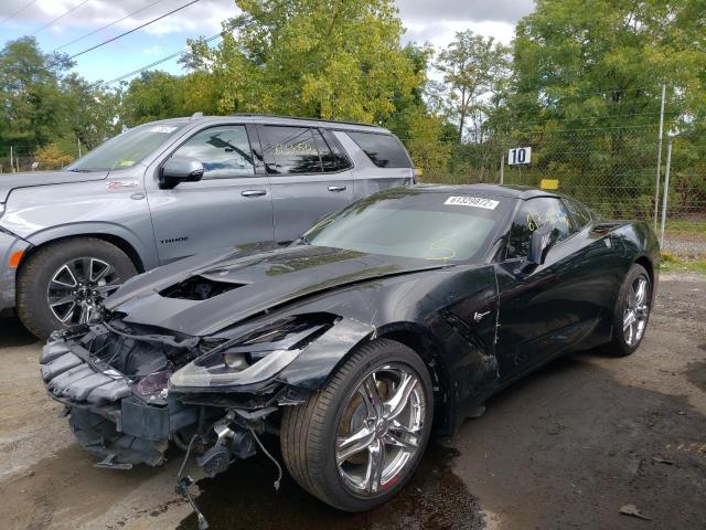 1G1YB2D78H5108602 - 2017 CHEVROLET CORVETTE STINGRAY 1LT BLACK photo 2