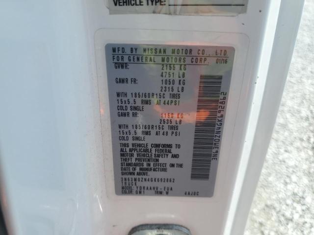 3N63M0ZN4GK692862 - 2016 CHEVROLET CITY EXPRE LT 白色 照片 13