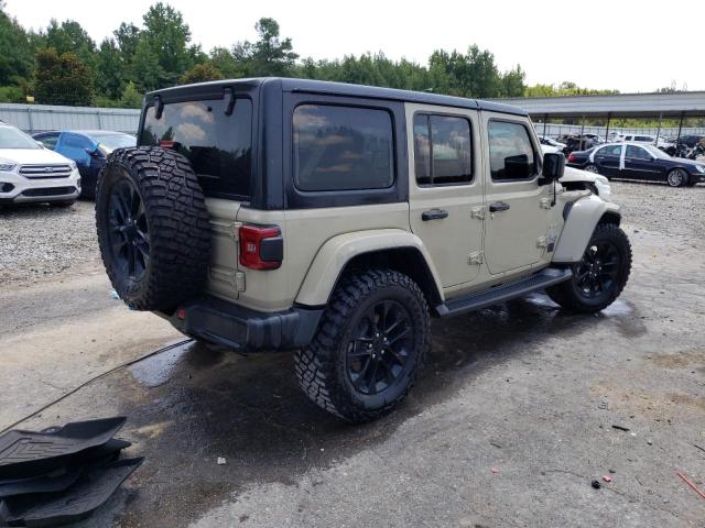 1C4JJXP62NW277175 - 2022 JEEP WRANGLER U SAHARA 4XE BEIGE photo 3