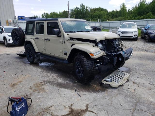 1C4JJXP62NW277175 - 2022 JEEP WRANGLER U SAHARA 4XE BEIGE photo 4