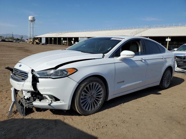 3FA6P0RU8HR216918 - 2017 FORD FUSION TITANIUM HEV WHITE photo 1