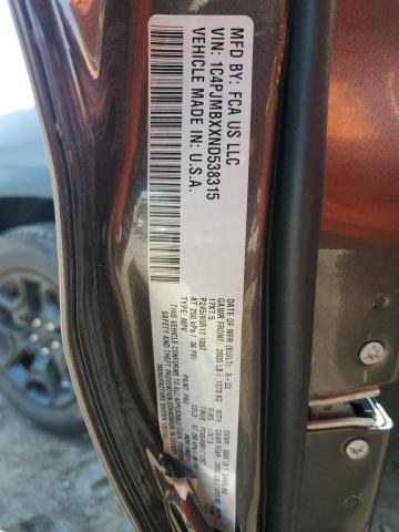 1C4PJMBXXND538315 - 2022 JEEP CHEROKEE TRAILHAWK CHARCOAL photo 13