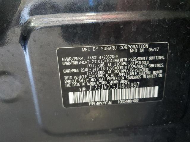 JF2SJAGC5JH401897 - 2018 SUBARU FORESTER 2.5I PREMIUM Grafito foto 14