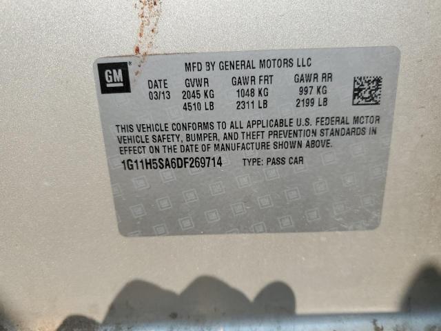 1G11H5SA6DF269714 - 2013 CHEVROLET MALIBU LTZ თაფლისფერი ფოტო 12