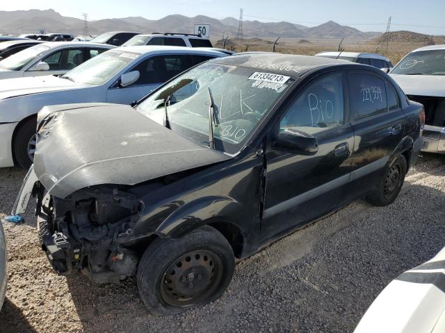 KNADE123866157195 - 2006 KIA RIO BLACK photo 2