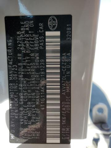 4T1G11AK5PU181239 - 2023 TOYOTA CAMRY SE NIGHT SHADE CREAM photo 13