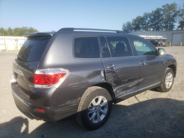 5TDBK3EH1CS094829 - 2012 TOYOTA HIGHLANDER BASE GRAY photo 3