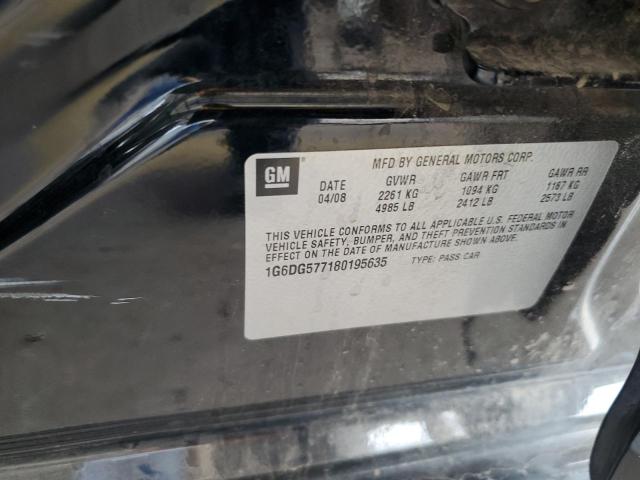 1G6DG577180195635 - 2008 CADILLAC CTS BLACK photo 12