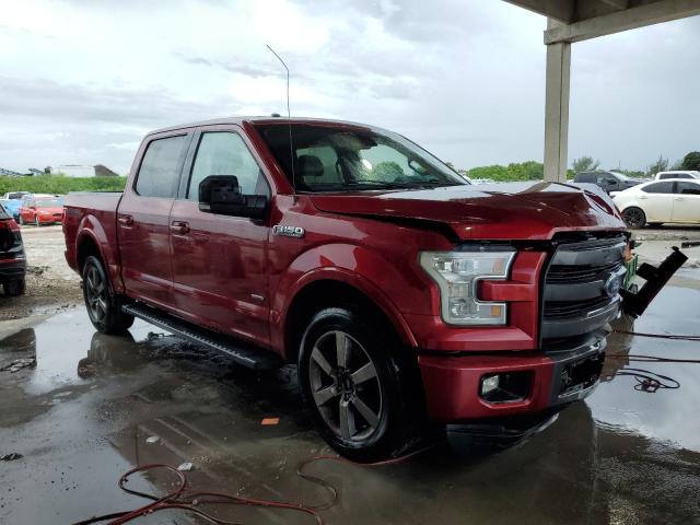 1FTEW1CG9FFD03139 - 2015 FORD F150 SUPERCREW RED photo 4