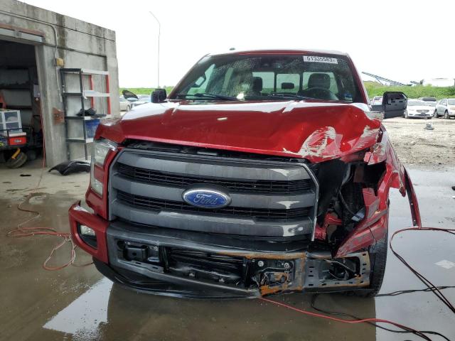 1FTEW1CG9FFD03139 - 2015 FORD F150 SUPERCREW RED photo 5