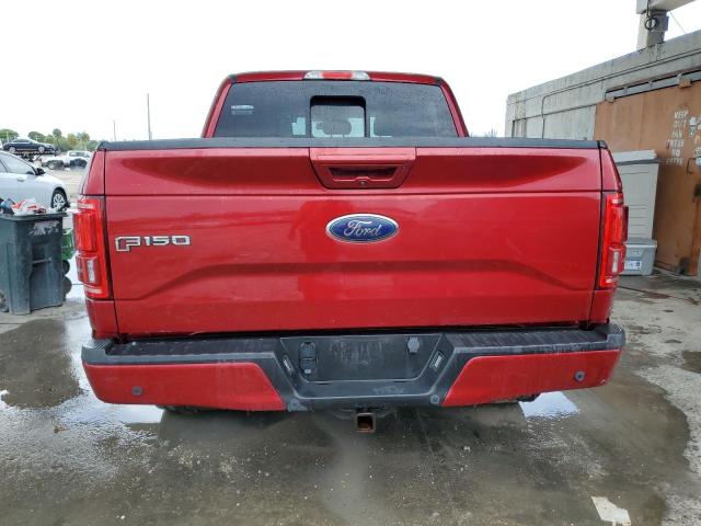 1FTEW1CG9FFD03139 - 2015 FORD F150 SUPERCREW RED photo 6