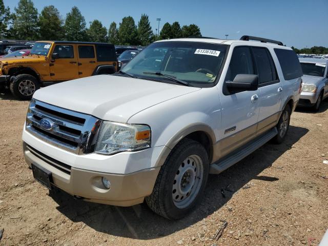 1FMFK185X7LA90269 - 2007 FORD EXPEDITION EL EDDIE BAUER WHITE photo 1