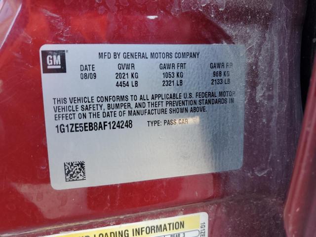 1G1ZE5EB8AF124248 - 2010 CHEVROLET MALIBU LTZ ბურგუნდია ფოტო 12