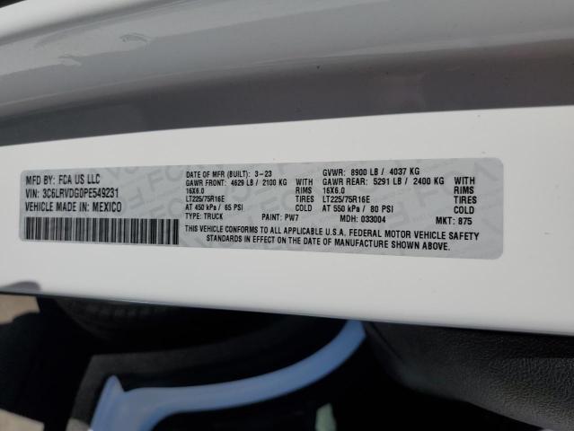 3C6LRVDG0PE549231 - 2023 RAM PROMASTER 2500 HIGH 白色 照片 14