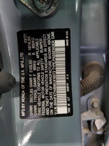 SHHFK7H49MU416073 - 2021 HONDA CIVIC SPORT GRAY photo 12