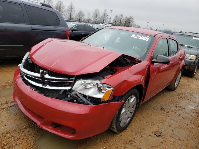 1C3CDZAB0DN753501 - 2013 DODGE AVENGER SE RED photo 2