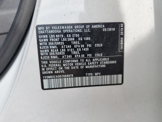 1V2MR2CA3KC556875 - 2019 VOLKSWAGEN ATLAS SEL Ağ foto 13