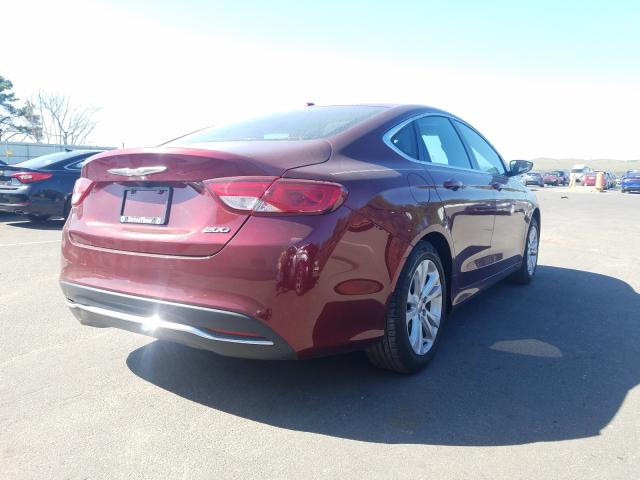 1C3CCCAB6GN142683 - 2016 CHRYSLER 200 LIMITED BURGUNDY photo 4