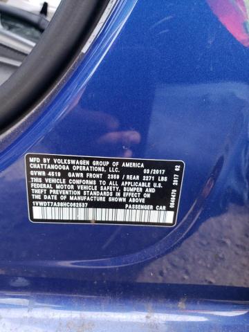 1VWDT7A38HC062537 - 2017 VOLKSWAGEN PASSAT R-LINE Mavi foto 12