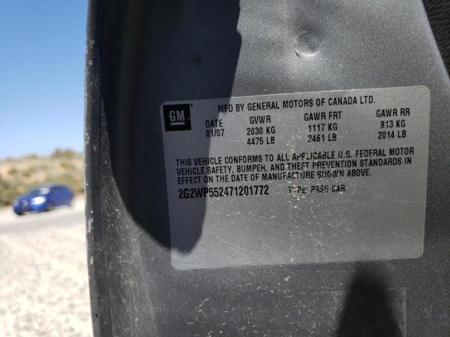 2G2WP552471201772 - 2007 PONTIAC GRAND PRIX 银色 照片 12