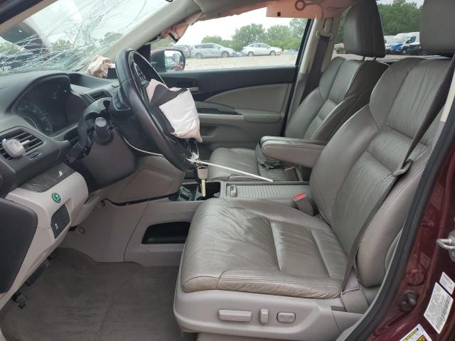 5J6RM4H71CL033753 - 2012 HONDA CR-V EXL MAROON photo 7