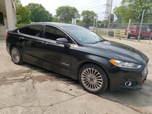 3FA6P0RU3ER351350 - 2014 FORD FUSION TITANIUM HEV BLACK photo 4