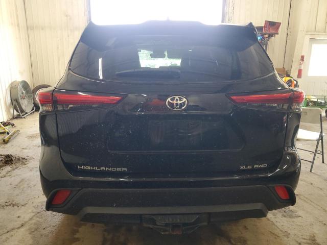 5TDGZRBH8MS147231 - 2021 TOYOTA HIGHLANDER XLE BLACK photo 6