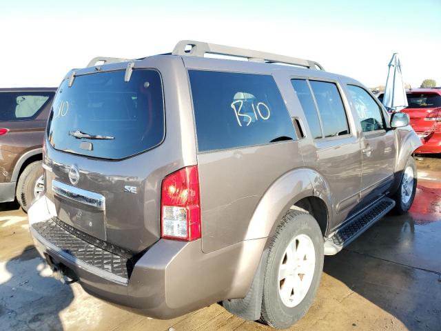5N1AR18U58C638581 - 2008 NISSAN PATHFINDER S CHARCOAL photo 4