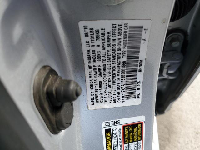 19XFA1F65BE001566 - 2011 HONDA CIVIC LX-S SILVER photo 12