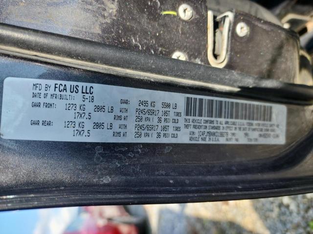 1C4PJMBX0KD198278 - 2019 JEEP CHEROKEE TRAILHAWK GRAY photo 10