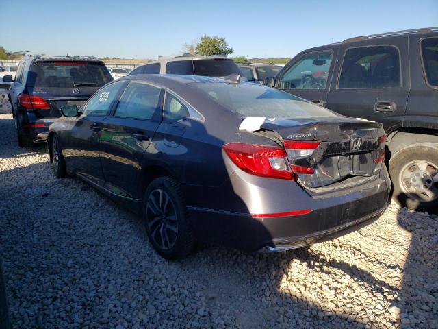 1HGCV3F43KA015181 - 2019 HONDA ACCORD HYBRID EX GRAY photo 2