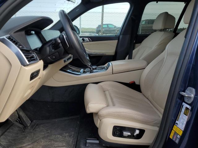 5UXTA6C09M9E36101 - 2021 BMW X5 XDRIVE45E BLUE photo 7