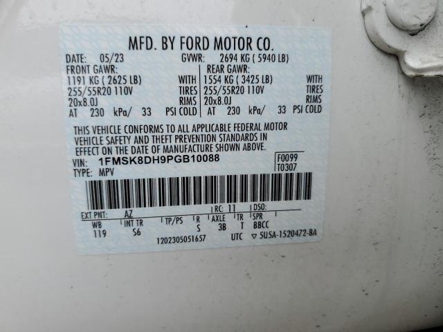 1FMSK8DH9PGB10088 - 2023 FORD EXPLORER XLT Ağ foto 14