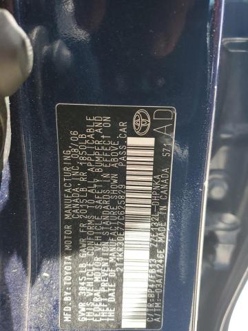2T1KR30E77C625829 - 2007 TOYOTA COROLLA MA XR BLUE photo 12