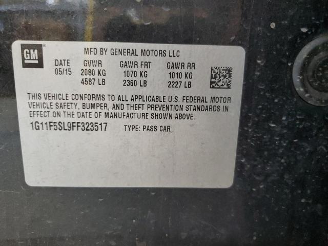 1G11F5SL9FF323517 - 2015 CHEVROLET MALIBU LTZ შავი ფოტო 12