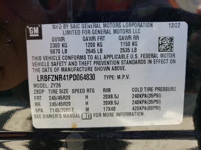 LRBFZNR41PD064830 - 2023 BUICK ENVISION ESSENCE შავი ფოტო 12