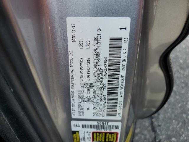 5TFSX5EN8JX058243 - 2018 TOYOTA TACOMA ACCESS CAB ვერცხლისფერი ფოტო 12