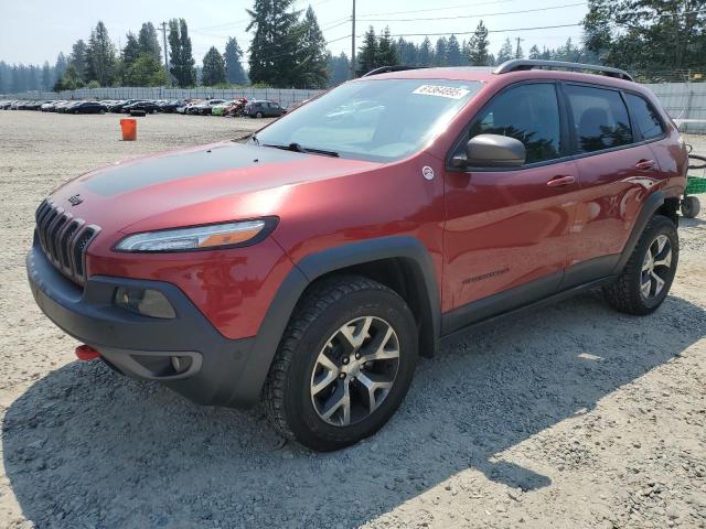 1C4PJMBSXFW661218 - 2015 JEEP CHEROKEE TRAILHAWK RED photo 1