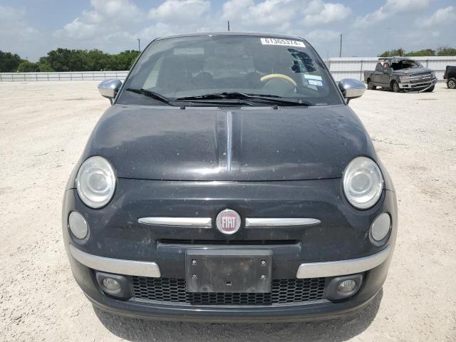 3C3CFFCR6CT306317 - 2012 FIAT 500 LOUNGE BLACK photo 5