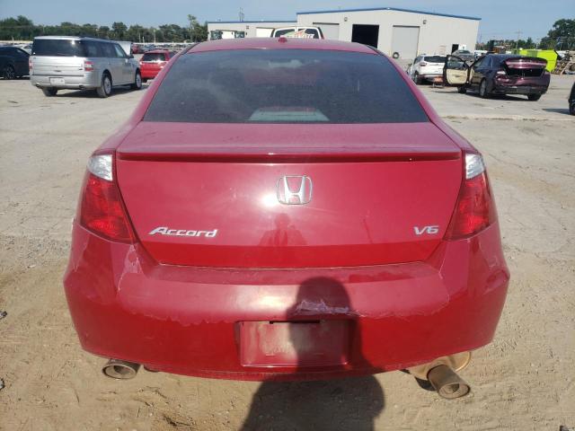 1HGCS22878A003054 - 2008 HONDA ACCORD EXL RED photo 6