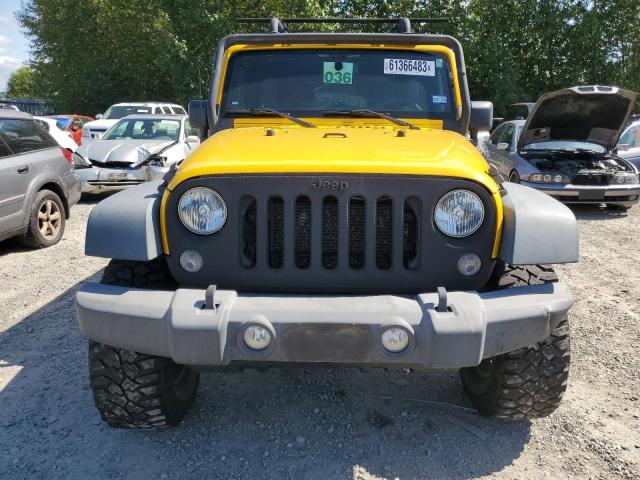 1C4HJWDG3FL585545 - 2015 JEEP WRANGLER U SPORT YELLOW photo 5