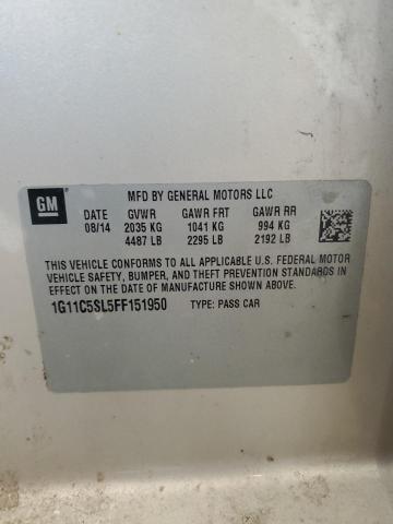 1G11C5SL5FF151950 - 2015 CHEVROLET MALIBU 1LT TAN photo 12