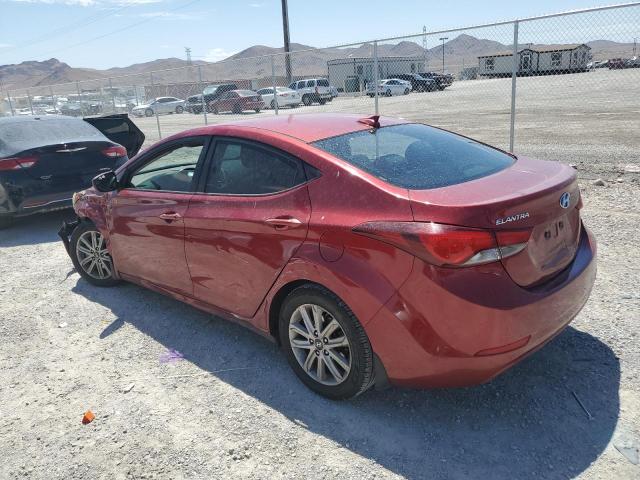 5NPDH4AE4GH658560 - 2016 HYUNDAI ELANTRA SE RED photo 2