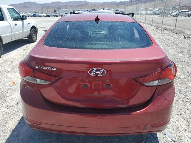 5NPDH4AE4GH658560 - 2016 HYUNDAI ELANTRA SE RED photo 6