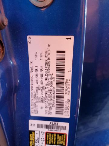 5TFUM5F16GX068940 - 2016 TOYOTA TUNDRA DOUBLE CAB SR/SR5 BLUE photo 12