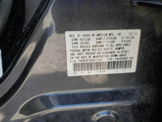 19UDE2F35GA011601 - 2016 ACURA ILX BASE WATCH PLUS GRAY photo 12