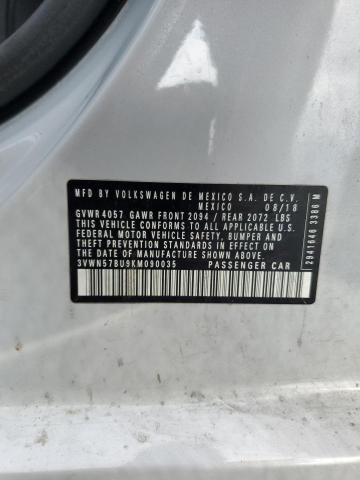 3VWN57BU9KM090035 - 2019 VOLKSWAGEN JETTA S WHITE photo 12