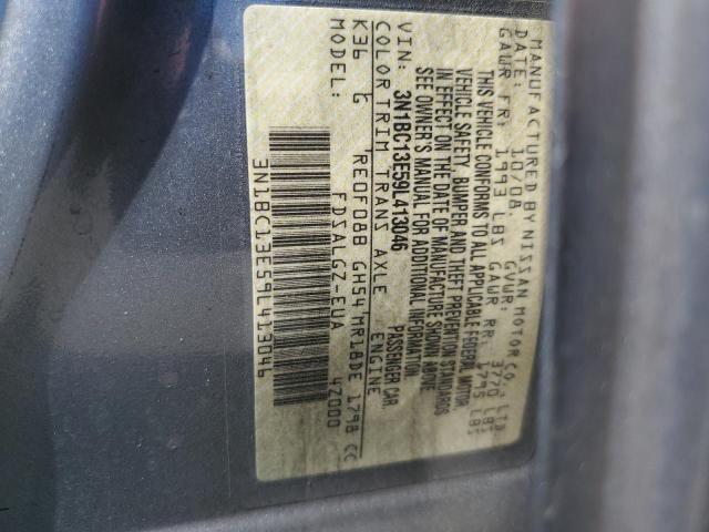 3N1BC13E59L413046 - 2009 NISSAN VERSA S SILVER photo 12