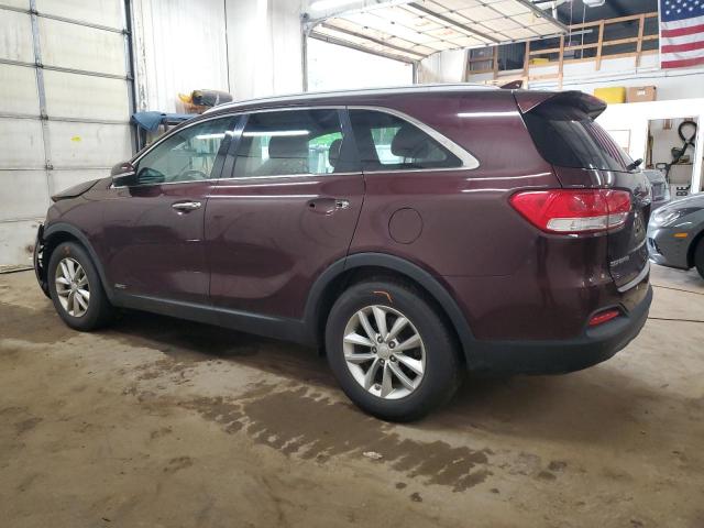 5XYPGDA30GG148793 - 2016 KIA SORENTO LX BURGUNDY photo 2