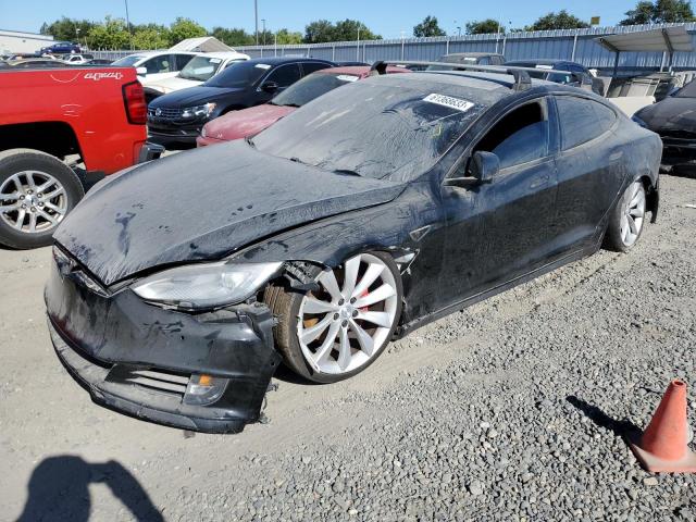 5YJSA1H28EFP63474 - 2014 TESLA MODEL S Սև լուսանկար 1